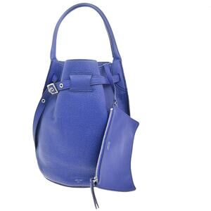 Celine Leather Big Bucket Bag Blue